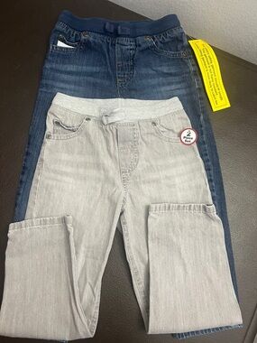 Carter's 2-Pack Pull-On Jeans in Dark Blue and Light Gray